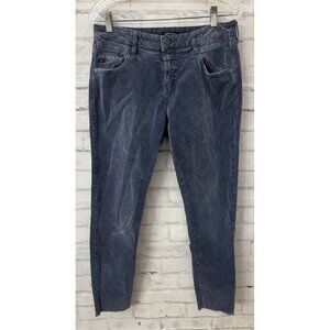 Dear‎ John DJ Size 30 Blue Gray Skinny Frayed Bottom Corduroy Jeans Pant Stretch